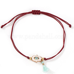 Hamsa Hand with Evil Eye Alloy Enamel Charm Bracelets&nbsp;GS7845-1