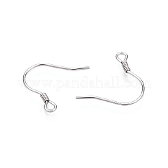 Anti-Tarnish Rhodium Plated 925 Sterling Silver Earring Hooks&nbsp;STER-N016-30P