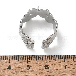 304 Stainless Steel Cuff Open Ring Setting&nbsp;SA-CBA37BC-05P