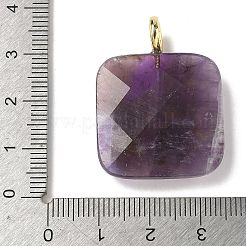 Natural Amethyst Faceted Pendants&nbsp;G-C274-03I