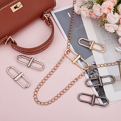 6Pcs 3 Colors Zinc Alloy Adjustable Alloy Clip Buckles for Bag Chain Strap&nbsp;DIY-WR0003-07