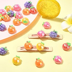 40Pcs 5 Styles UV Plating Opaque Resin Cabochons&nbsp;RESI-CJ0005-13