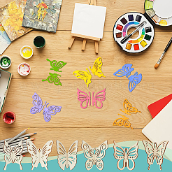 7Sets 3 Styles Unfinished Wood Butterfly Cutouts&nbsp;WOCR-OC0001-04
