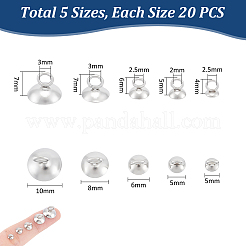 304 Stainless Steel Bead Cap Pendant Bails&nbsp;STAS-UN0010-42