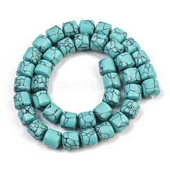 Synthetic Turquoise Beads Strands&nbsp;G-G275-D13-10x10mm