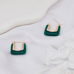 1 Pair Alloy with Resin Hoop Earrings for Women&nbsp;EJEW-LP0004-71A