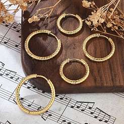 304 Stainless Steel Hoop Earrings&nbsp;EJEW-R017-01G-01