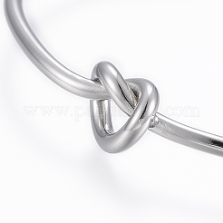 Tarnish Resistant Trendy 304 Stainless Steel Torque Cuff Bangles&nbsp;BJEW-H703-19P
