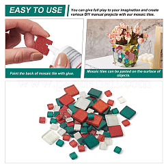272Pcs 2 Style Square Transparent Glass Cabochons&nbsp;GLAA-EL0001-01C