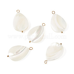5Pcs Natural Shell Teardrop Pendants&nbsp;SHEL-TA0001-37