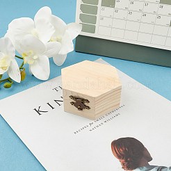 Unfinished Pine Wood Jewelry Box&nbsp;CON-WH0072-07