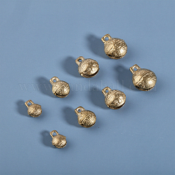 40Pcs 4 Styles Brass Bell Pendants&nbsp;KK-CA0002-54