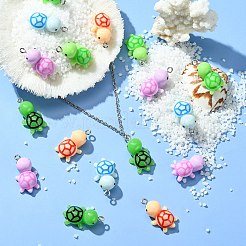 40Pcs 5 Styles Opaque Resin Pendants&nbsp;RESI-CJ0003-56