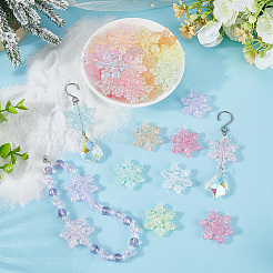 50Pcs Transparent Crackle Acrylic Beads&nbsp;OACR-SP0002-07