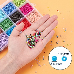 195G 15 Colors Glass Seed Beads&nbsp;SEED-YW0001-11C