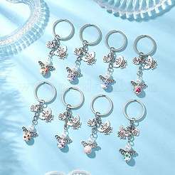 Porcelain & Glass Pearl & Alloy Keychain&nbsp;KEYC-JKC01157