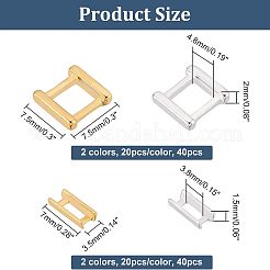 80Pcs 4 Styles Eco-Friendly Brass Watch Band Clasps&nbsp;KK-FH0004-02