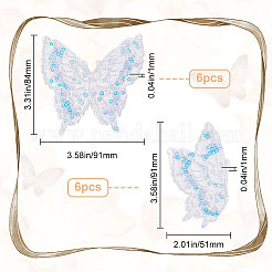 12Pcs 2 Style Butterfly Laser Effect Sequin Appliques&nbsp;PATC-GF0001-10