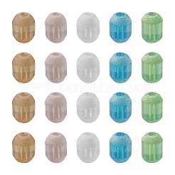 50Pcs 5 Colors Transparent Electroplate Glass Beads Strands&nbsp;EGLA-YW0001-36