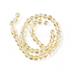 Transparent Electroplate Glass Beads Strands&nbsp;X-EGLA-I015-01D