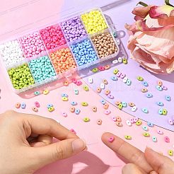 60G 10 Colors Opaque Acrylic Beads&nbsp;MACR-CJ0002-20