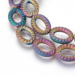 Electroplated Non-magnetic Synthetic Hematite Beads Strands&nbsp;G-P392-P06