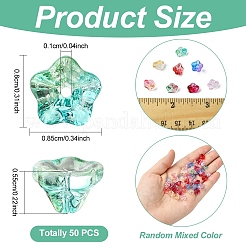 50Pcs Electroplate Glass Beads&nbsp;EGLA-YW0005-10