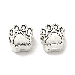 Tibetan Style Zinc Alloy Dog Paw Prints European Beads&nbsp;MPDL-R038-008AS-RS