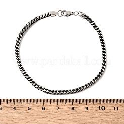 304 Stainless Steel Curb Chian Bracelets for Women Men&nbsp;BJEW-K240-12B-AS