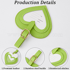 2Pcs 2 Colors PU Leather Luggage Bag Tags&nbsp;AJEW-GF0011-46B