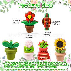10Pcs 5 Styles Silicone Beads&nbsp;SIL-CJ0003-07