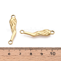 304 Stainless Steel Textured Hot Pepper Links/Cennector Charms&nbsp;STAS-T067-86G