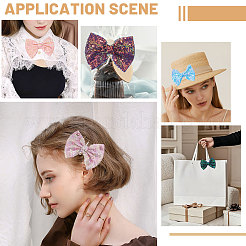 15Pcs Polyester & Sequin Bowknots&nbsp;DIY-WH0622-625