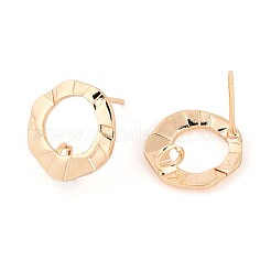 Brass Stud Earring Findings&nbsp;KK-T056-01G-NF
