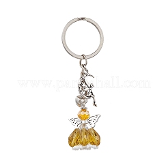 Glass & Tibetan Style Alloy Keychain&nbsp;KEYC-MZ00037-01