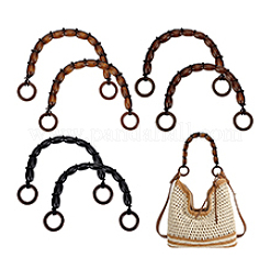 6Pcs Wood Rice Beaded Bag Handles&nbsp;HJEW-PH02166