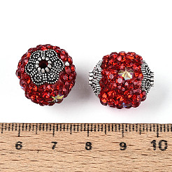 Handmade Polymer Clay Rhinestone Indonesia Beads&nbsp;CLAY-N015-03