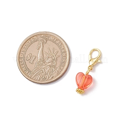 Transparent Acrylic Heart Pendant Decorations&nbsp;HJEW-JM04123
