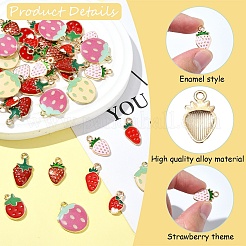 40Pcs 8 Styles Alloy Enamel Pendants&nbsp;ENAM-YW0004-49