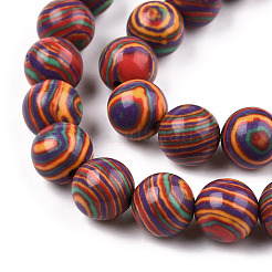 Round Dyed Gemstone Beads Strands&nbsp;G-R251-02A