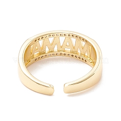 Word Mama Cubic Zirconia Cuff Ring&nbsp;KK-K262-02G