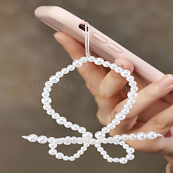 1Pc Bowknot Resin Pearl Bead Mobile Straps for Women&nbsp;AJEW-LP0005-79