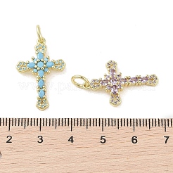 Real 18K Gold Plated Brass Micro Pave Cubic Zirconia Pendants&nbsp;KK-A209-19G