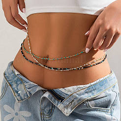 3Pcs Glass Seed Beaded Layered Waist Chains for Summer Beach&nbsp;WG49EE4-02