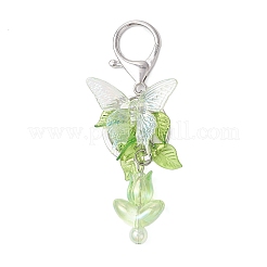 3Pcs Acrylic Butterfly & Tulip Pendant Keychains&nbsp;KEYC-JKC01437