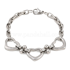 201 Stainless Steel Cable Chain Bracelets for Women&nbsp;BJEW-B143-14P