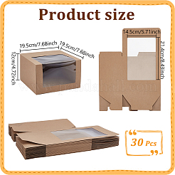 Paper Cap Hat Packing Boxes with Visible Window&nbsp;CON-WH0043-304B