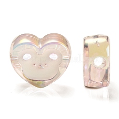 UV Plating Rainbow Iridescent Acrylic Enamel Beads&nbsp;OACR-G012-10