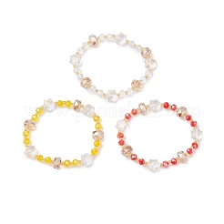 3Pcs Glass Beads Stretch Bracelets for Women&nbsp;BJEW-MZ00191