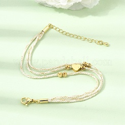 Polyester Multi-Strand Bracelets&nbsp;FB-CBA983F-02G